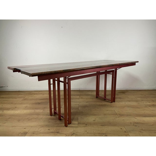 Sculptural Table in Iron with Glass and Granite, 1980s For Sale - Image 9 of 9