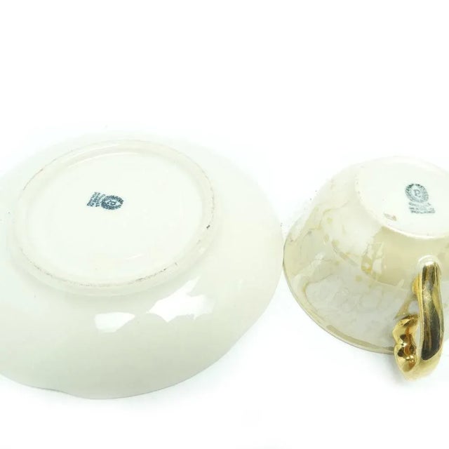 Coffee Cups with Saucers from Chodzież Factory, Poland, 1950s, Set of 10 For Sale - Image 9 of 10