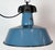 1960s Industrial Blue Enamel Factory Lamp with Cast Iron Top, 1960s For Sale - Image 5 of 18