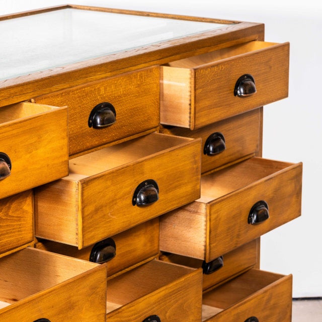 English Oak Haberdashery Cabinet, 1950s For Sale - Image 6 of 13