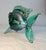 Vintage Hand Blown David Tate Studio Glass Iridescent Green Gold Fish Sculpture For Sale - Image 12 of 15