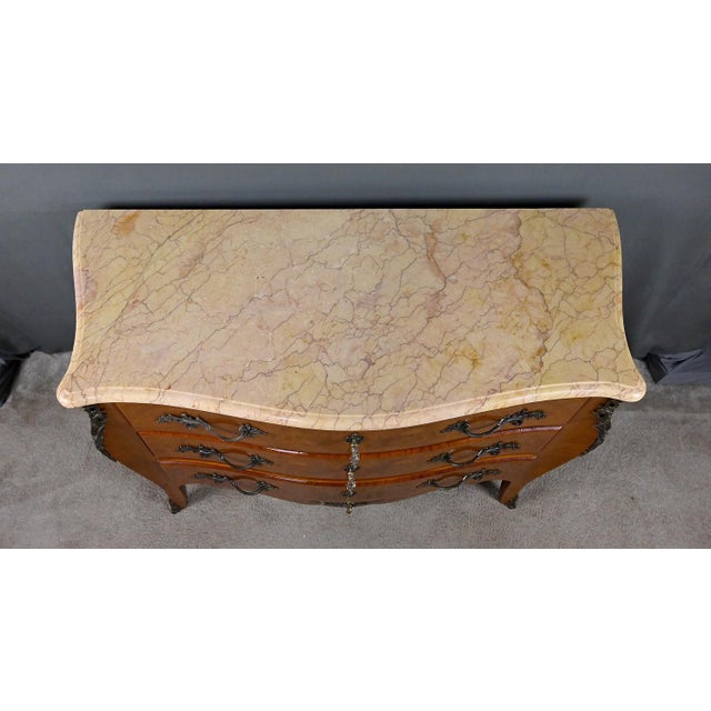 Louis XV Style Marquetry Commode, Late 20th Century For Sale - Image 5 of 18