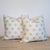Charlotte Gaisford Phoebe Green floral print pillows with coordinating Schumacher glazed cream linen backs. Delicate,...