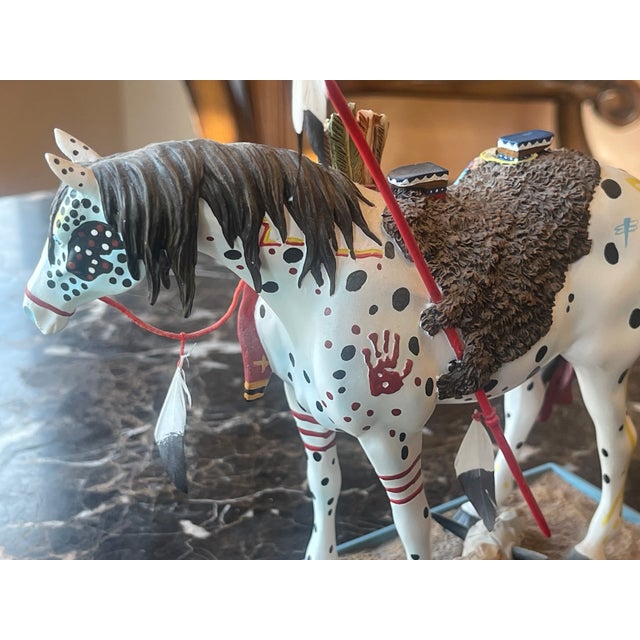 Figurative War Pony Statue Figurine For Sale - Image 3 of 7