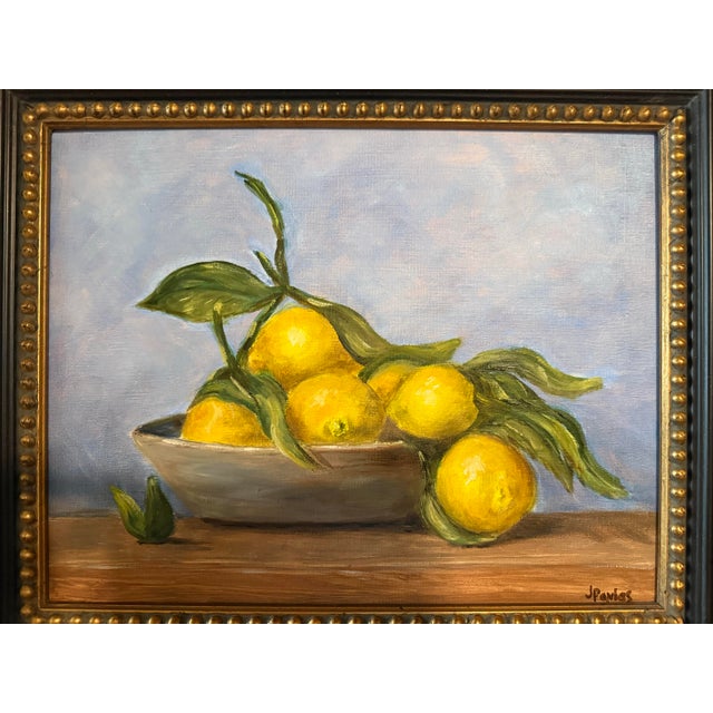Framed Painting of Lemons For Sale - Image 4 of 4