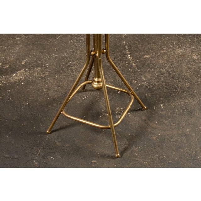 Brass Antique Brass Barbershop Coat Tree For Sale - Image 8 of 8