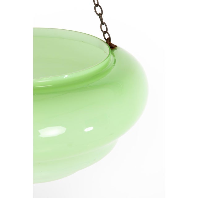 Art Deco Green Ceiling Light For Sale - Image 4 of 9