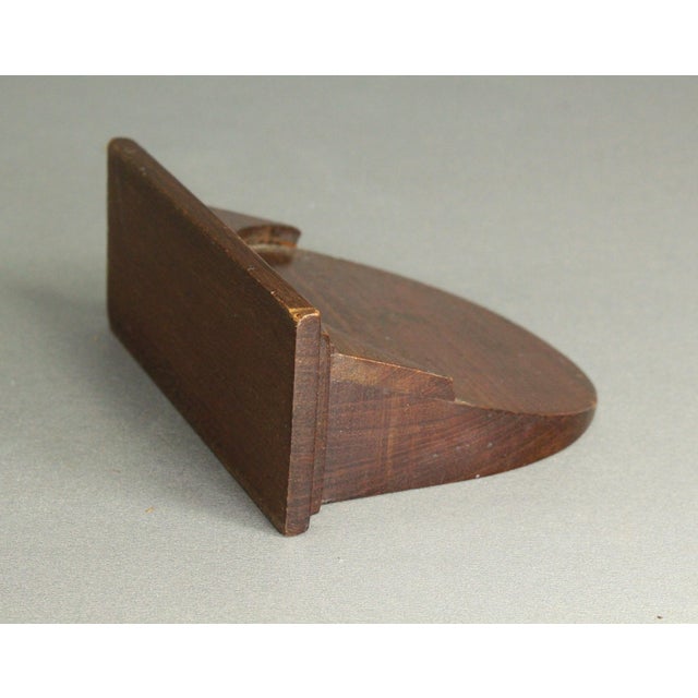 Flame Mahogany Desk Clock Pocket Watch Base or Miniature Stand 2.75" Diameter For Sale - Image 14 of 17