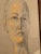 1950s Mid-Century Modern Female Portrait Original Pen and Ink Pastel Drawing by John P. Coleman For Sale - Image 5 of 15