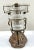 Metal Vintage 8-Piece Centerpiece Metal Candelabra Candle Holder With Glass For Sale - Image 7 of 12