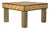 Square Brass and Bamboo Coffee Table, 1970s For Sale