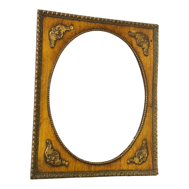 Vintage Gold Frame Oval For Sale