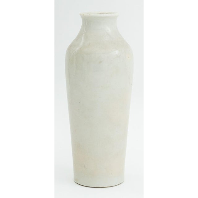 Early 20th Century Chinese White Porcelain Bottle Vase For Sale - Image 5 of 6