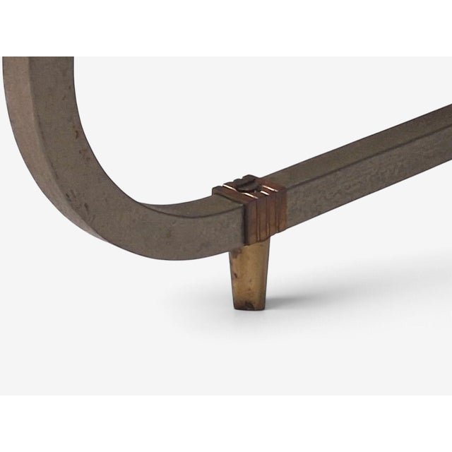 Tommi Parzinger, Unique Coffee Table, Brushed Steel, Glass, Usa, 1950s For Sale - Image 11 of 12