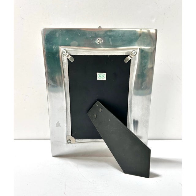 Silver Vintage Pewter Fleur-De-Lis Picture Frame – French Heraldic Silver Frame For Sale - Image 8 of 8