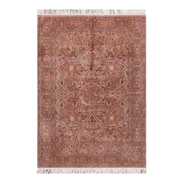 Elegant Pak-Persian Brown/Brown Wool Rug - 4'1'' X 6'0'' For Sale
