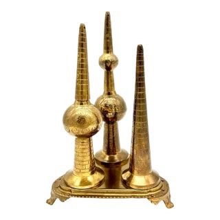 Mid 20th Century Vintage Brass Decorative Kuwait Towers For Sale
