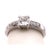 18 Karat White Gold Diamond Engagement Ring 0.80 Total Diamond Weight, Size 5.25 For Sale - Image 9 of 12