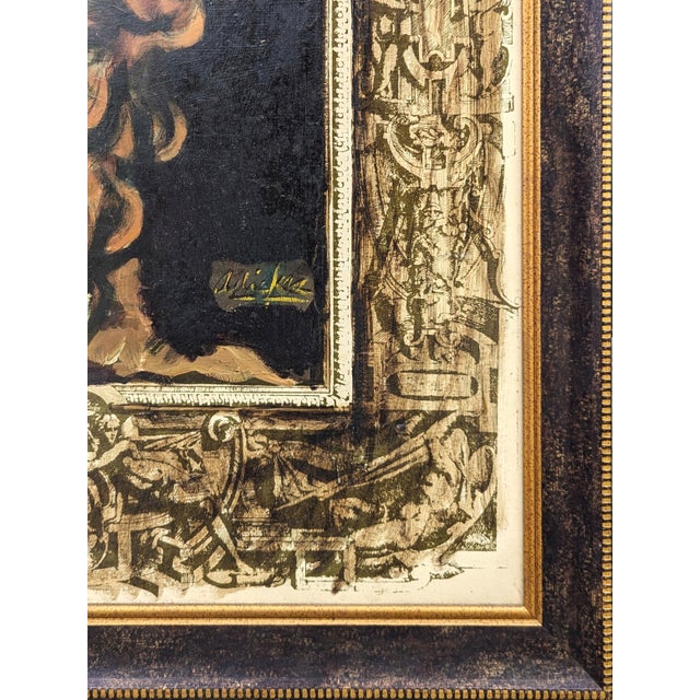 Paint David Adickes "Man with Beard & Blue Eyes, Brown" Modern Cubist Inspired Portrait Painting, 1960s For Sale - Image 7 of 11