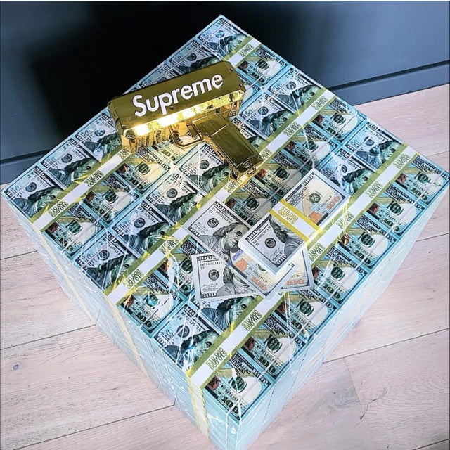 Contemporary Pop Art Million Dollar Cube Side Table For Sale - Image 3 of 8