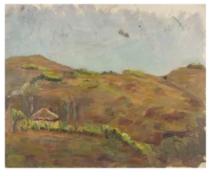 Francesco Settimj, Mountain Landscape, Oil Painting, 1930s