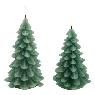 LED Pine Tree Candle (Set of 2) For Sale