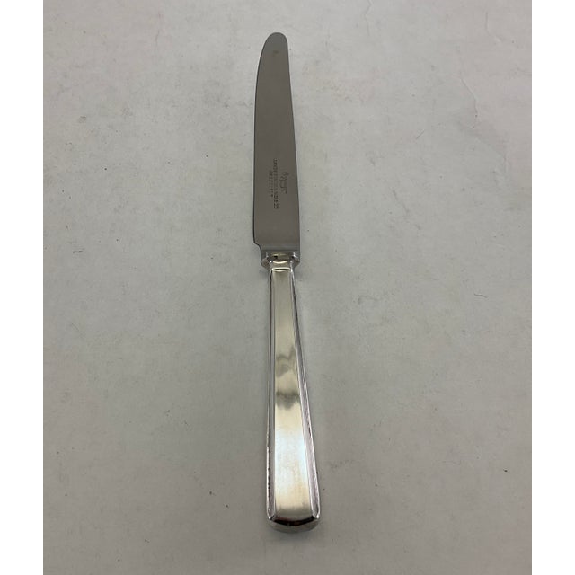 English 1980s Silver Plated Dinner Knife, Leighton For Sale - Image 3 of 17