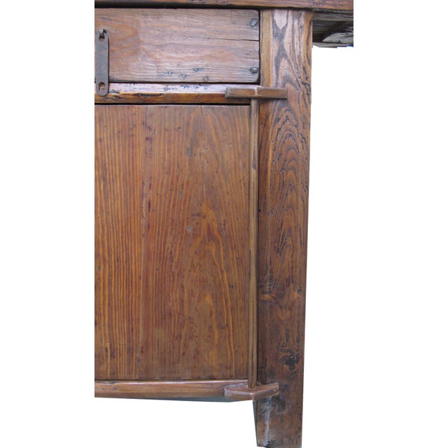 19th Century Rustic Elm Buffet For Sale In Greensboro - Image 6 of 12