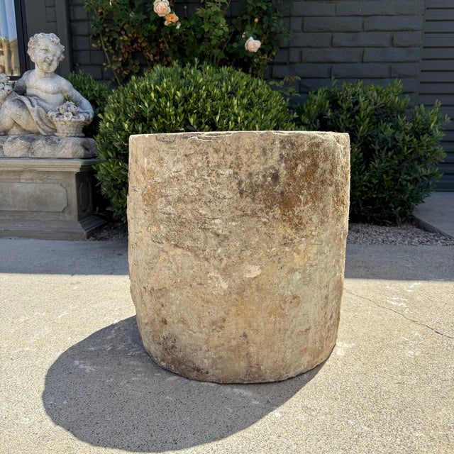 Antique Limestone Trough A one-of-a-kind hand-carved limestone trough naturally textured, lightly weathered finish....