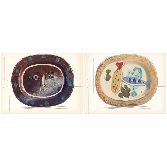 Tan 1948 True First Edition "Ceramiqués De Picasso" (Ceramics) Complete With 18 Prints For Sale - Image 8 of 15