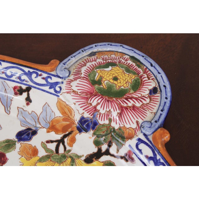 Wood French Gien Louis XVI Tray Top Oval Side Table For Sale - Image 7 of 15