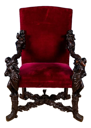 Sculpted Armchair attributed to Circle of Andrea Brustolon, Italy, 17th-18th Century