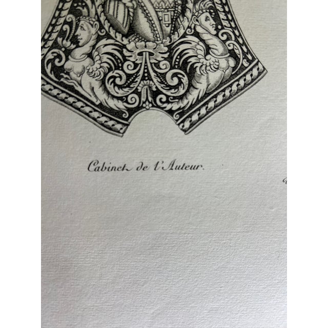 This stunning etching reproduction depicts a series of small sculpted objects from the 16th century. The title reads:...