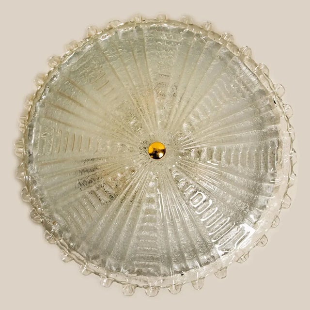 Large Glass Flush Mount from Peill & Putzler, Germany, 1970s For Sale - Image 9 of 13