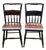 Mid 19th Century Paint Decorated Spindle Back Chairs - A Pair For Sale