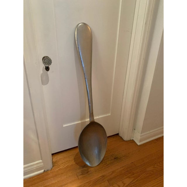 Metal Mid 20th Century Curtis Jere Oversized Metal Spoon For Sale - Image 7 of 9