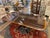 Brown 1940s Beacon Hill Mahogany Single Pedestal Dining Table on Brass Castors For Sale - Image 8 of 12