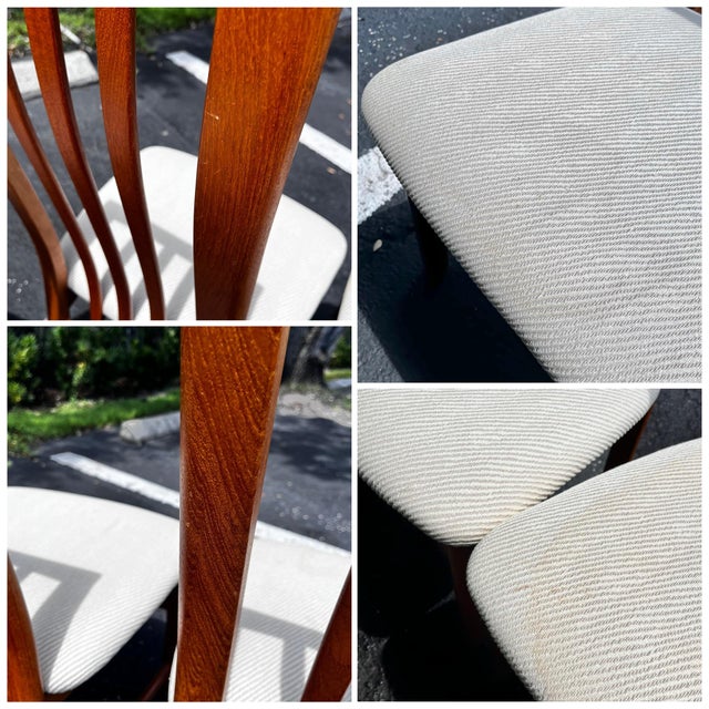 Mid Century Modern Teak Dining Chairs Made in Canada | Set of Four by Nordic Furniture For Sale - Image 11 of 12
