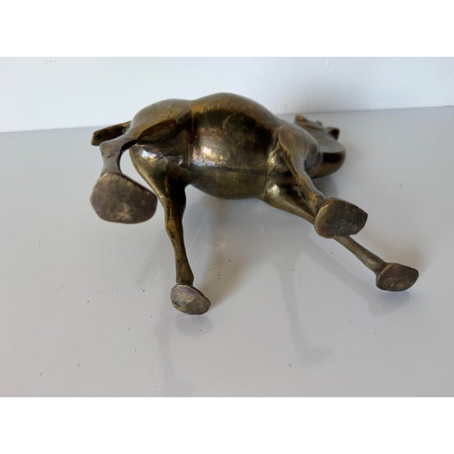 1980s Vintage Solid Brass Camel Figurine Sculpture For Sale - Image 11 of 12
