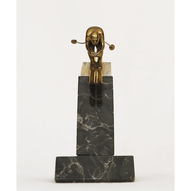 Metal Bronze Ski Jumper, 1972 For Sale - Image 7 of 9