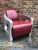 Aviators Armchair in Aluminium with Red Leather Upholstery For Sale - Image 4 of 11