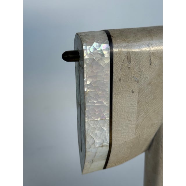 Vintage 1980's Tessellated Stone & Brass Decorative Kimono Sculpture by Maitland Smith For Sale In Miami - Image 6 of 11