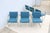 MCM Ludwig Mies Van Der Rohe Brno Tubular Chairs Blue Fabric by Gordon, Set of 6 For Sale - Image 11 of 18