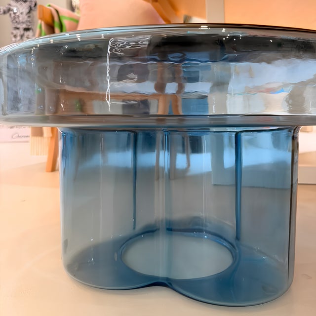 Contemporary Soda Coffee Table Blue Gray For Sale - Image 3 of 4