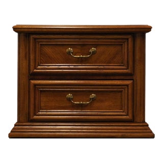 Bassett Furniture Westmoor Oak Collection Rustic Country French 28" Two Drawer Nightstand 1048-1246-1542-270 For Sale