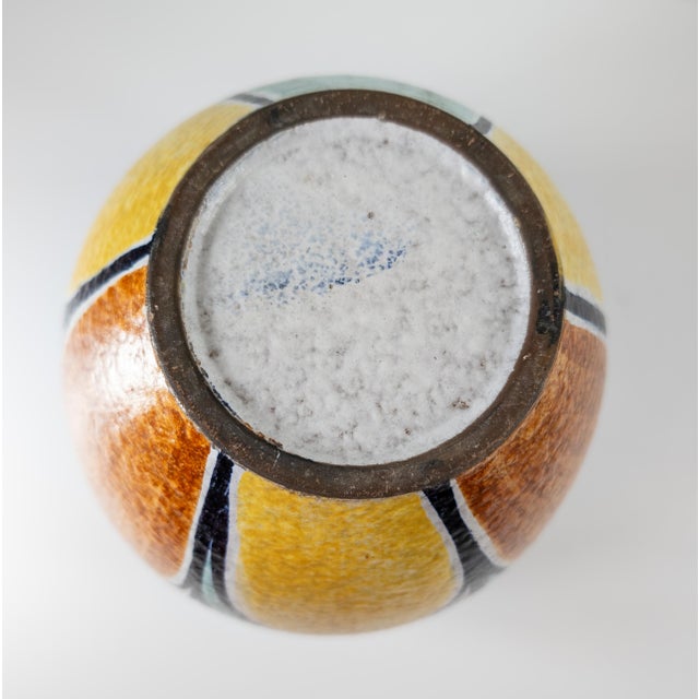 Ceramic Mid-Century Art Deco Style German Art Pottery Vase by Wilhelm Herkenroth For Sale - Image 7 of 7