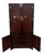 Wood Vintage Hickory White Furniture Chinoiserie Style Burl Wood & Lacquer Storage Cabinet / Armoire For Sale - Image 7 of 11