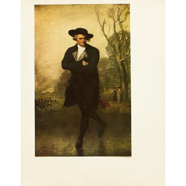 1950s 1956 After Gilbert Stuart "The Skater", Vintage Full-Color Print For Sale - Image 5 of 7