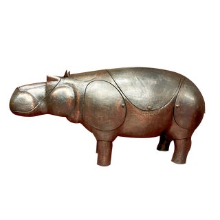 Large Copper Hippo Bar Sculpture in the style of Xavier Lalanne, 1980s For Sale