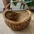 Mid 20th Century French Large Rattan Market Basket For Sale - Image 4 of 10